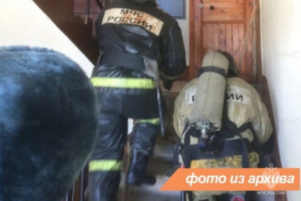 В Тосно из горящей квартиры жильца спасали по пожарной лестнице